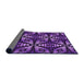 Thickness of Patterned Purple Rug, pat2468pur