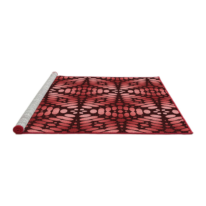 Sideview of Machine Washable Transitional Maroon Red Rug, wshpat2468rd