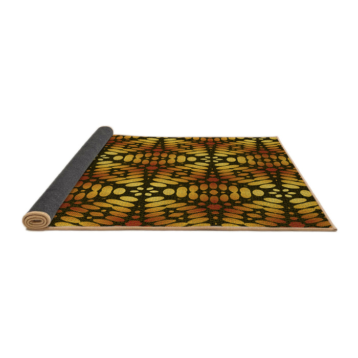 Thickness of Patterned Red Rug, pat2468yw