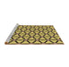 Sideview of Machine Washable Transitional Bright Gold Yellow Rug, wshpat2469brn