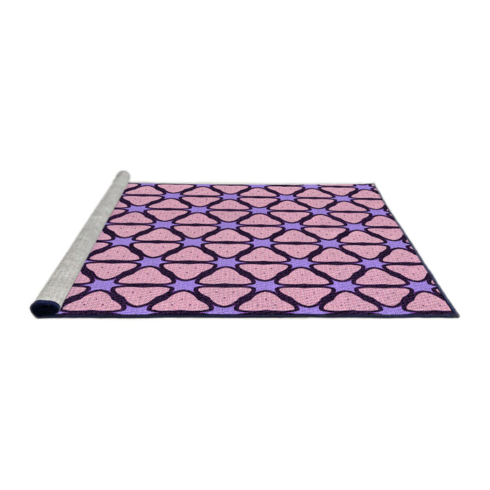 Sideview of Machine Washable Transitional Purple Rug, wshpat2469pur