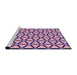 Sideview of Machine Washable Transitional Purple Rug, wshpat2469pur