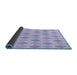Thickness of Patterned Purple Mimosa Purple Rug, pat247blu