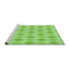 Sideview of Machine Washable Transitional Green Rug, wshpat247grn