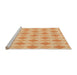 Sideview of Machine Washable Transitional Orange Rug, wshpat247org