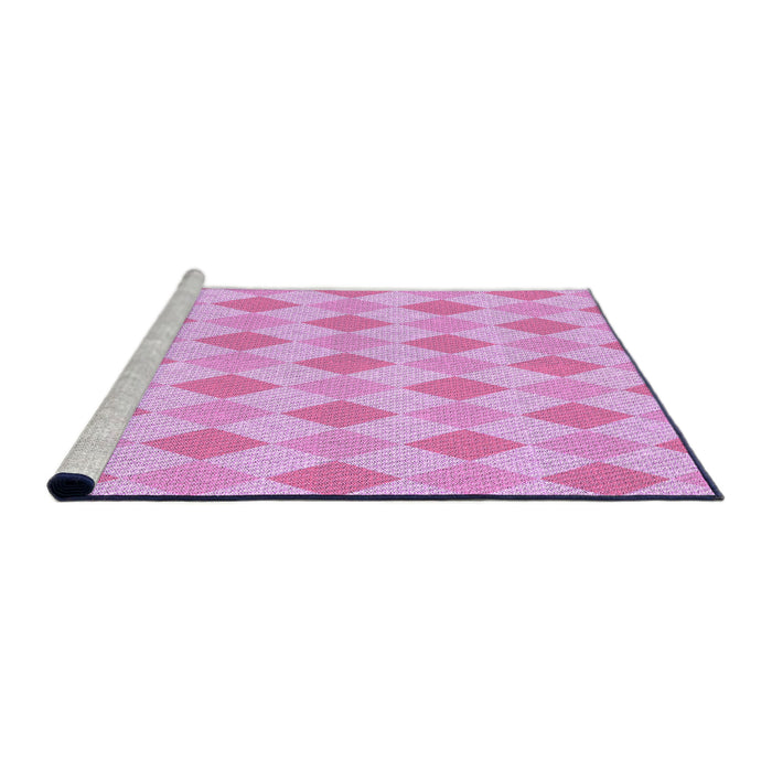 Sideview of Machine Washable Transitional Blossom Pink Rug, wshpat247pur