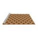 Sideview of Machine Washable Transitional Orange Rug, wshpat2470brn