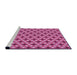 Sideview of Machine Washable Transitional Raspberry Red Rug, wshpat2470pur