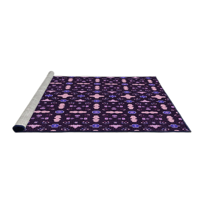 Sideview of Machine Washable Transitional Deep Purple Rug, wshpat2471pur