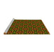 Sideview of Machine Washable Transitional Dark Yellow Green Rug, wshpat2472yw