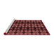 Sideview of Machine Washable Transitional Indian Red Rug, wshpat2473rd