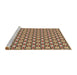 Sideview of Machine Washable Transitional Red Brown Rug, wshpat2474brn