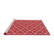 Sideview of Machine Washable Transitional Pastel Red Pink Rug, wshpat2475rd