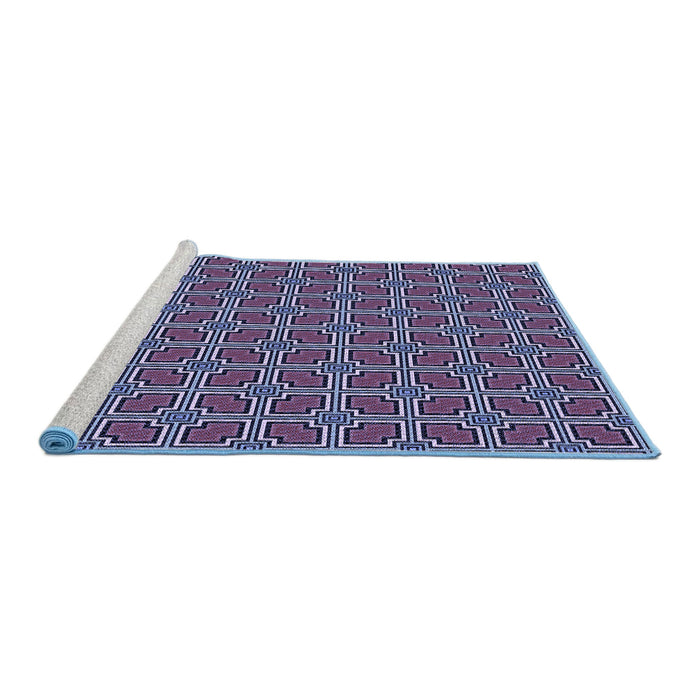 Sideview of Machine Washable Transitional Purple Rug, wshpat2476blu