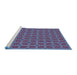 Sideview of Machine Washable Transitional Purple Rug, wshpat2476blu