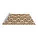 Sideview of Machine Washable Transitional Sienna Brown Rug, wshpat2477brn