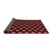 Thickness of Patterned Dark Scarlet Red Rug, pat2478rd