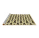 Sideview of Machine Washable Transitional Brown Gold Rug, wshpat2479brn