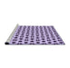 Sideview of Machine Washable Transitional Pale Lilac Purple Rug, wshpat2479pur