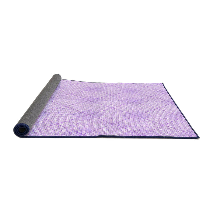 Thickness of Patterned Violet Purple Rug, pat248pur