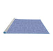 Sideview of Machine Washable Transitional Denim Blue Rug, wshpat2480blu