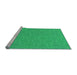 Sideview of Machine Washable Transitional Spring Green Rug, wshpat2480lblu