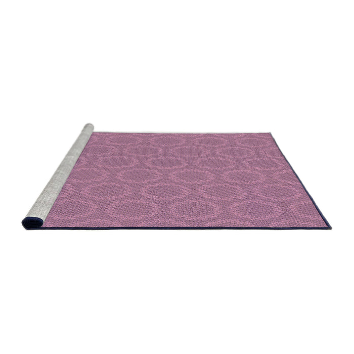 Sideview of Machine Washable Transitional Pink Rug, wshpat2480pur