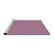 Sideview of Machine Washable Transitional Pink Rug, wshpat2480pur