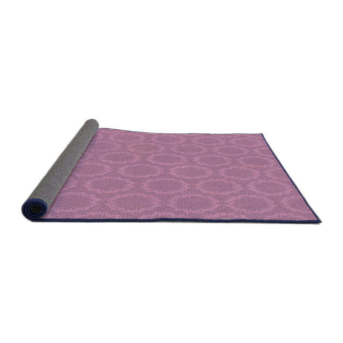 Thickness of Patterned Pink Rug, pat2480pur