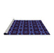 Sideview of Machine Washable Transitional Slate Blue Rug, wshpat2482pur