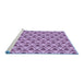 Sideview of Machine Washable Transitional Orchid Purple Rug, wshpat2483blu