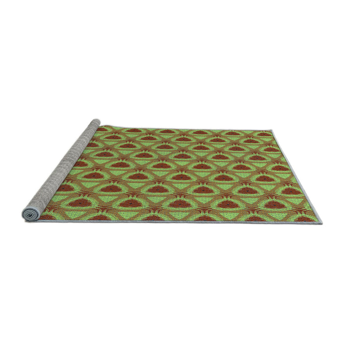 Sideview of Machine Washable Transitional Yellow Green Rug, wshpat2483lblu