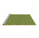 Sideview of Machine Washable Transitional Pistachio Green Rug, wshpat2484brn