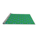 Sideview of Machine Washable Transitional Spring Green Rug, wshpat2484lblu