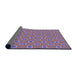 Thickness of Patterned Pastel Violet Purple Rug, pat2484pur