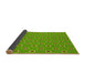 Thickness of Patterned Bright Green Rug, pat2484yw