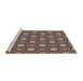 Sideview of Machine Washable Transitional Coffee Brown Rug, wshpat2485brn