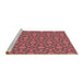 Sideview of Machine Washable Transitional Indian Red Rug, wshpat2486brn