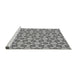 Sideview of Machine Washable Transitional Ash Gray Rug, wshpat2486gry