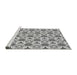 Sideview of Machine Washable Transitional Gray Rug, wshpat2487gry