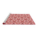 Sideview of Machine Washable Transitional Deep Rose Pink Rug, wshpat2487rd