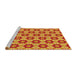 Sideview of Machine Washable Transitional Orange Rug, wshpat2488yw