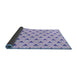 Thickness of Patterned Purple Rug, pat2489blu