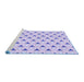 Sideview of Machine Washable Transitional Purple Rug, wshpat2489blu