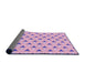 Thickness of Patterned Blossom Pink Rug, pat2489pur