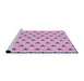 Sideview of Machine Washable Transitional Blossom Pink Rug, wshpat2489pur