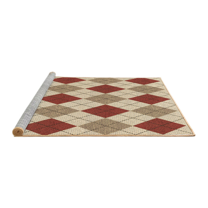 Sideview of Machine Washable Transitional Khaki Gold Rug, wshpat249brn