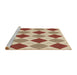 Sideview of Machine Washable Transitional Khaki Gold Rug, wshpat249brn