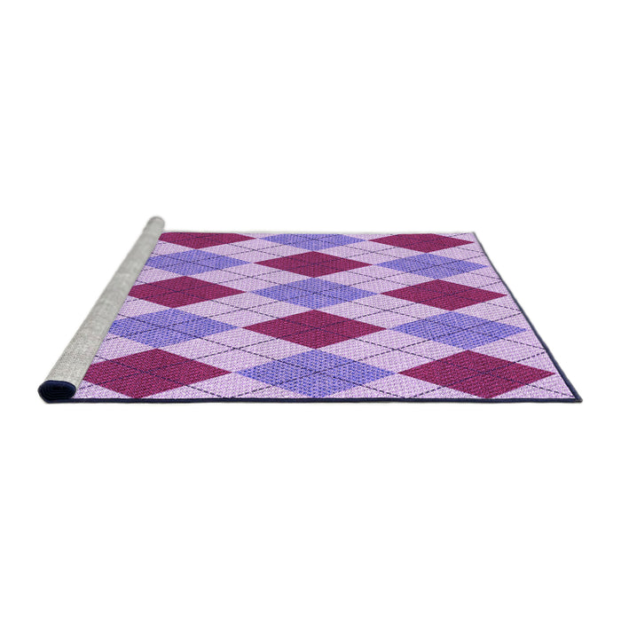 Sideview of Machine Washable Transitional Orchid Purple Rug, wshpat249pur