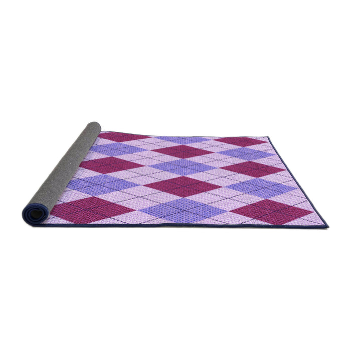 Thickness of Patterned Orchid Purple Rug, pat249pur